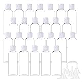 YsesoAi 25Pcs 2 oz Clear Plastic Empty Bottles