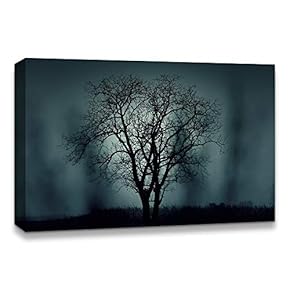 Halloween Pumpkin Lantern Painting Artwork for Home Framed