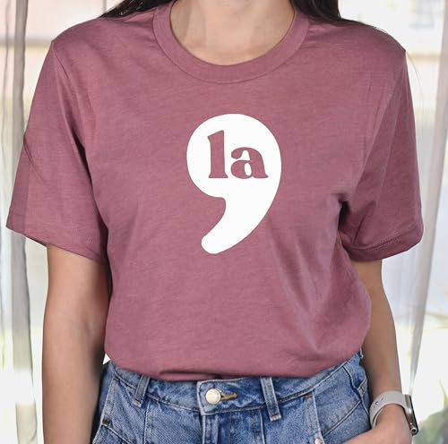 COMMA SHIRT WOMEN RETRO AMERICA T-SHIRT CASUAL SHORT SLEEVE TOPS PINK