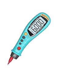 Bside ZT203   Multímetro digital tipo bolígrafo (distancia automática, 6000 contadores, resistencia de voltaje CA CC, resistencia a la temperatura, medidor de temperatura NCV, con linterna)