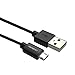 Short Android Phone Charger 6-Inch [4 Pack] by HomeSpot Tangle-Free USB Cable for Android Charging Cable for Galaxy S7/S6, Sony, Motorola - Black