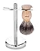 Fento Badger Hair Shaving Brush and Chrome Razor Stand