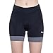 SANTIC Women's Cycling Shorts 4D Gel Elastic Comfortable for Spin bike classes indoor Bike Shorts Women with Padding Plus Size Black-Grey