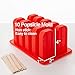 RDLC & Company BPA Free Silicone Popsicle Molds: 10 Count Ice Pop Maker - Freezer Tray, Cover, and 10 Wooden Sticks