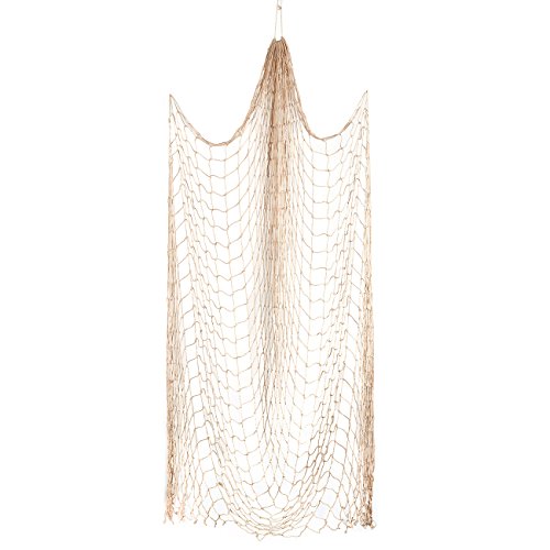 image for Blue Panda Decorative Nautical Fish Netting - Cotton Sea Net, Sea Part