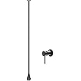 JIXDILO Ceiling Mounted Bathroom Faucet,Bathroom Sink Hanging Faucet,Hot and Cold Bathtub Faucet,Brass Wall Mounted Faucets for Bathroom Vanity Hotel Commercial Basin Faucet (Wall Switch, Black)