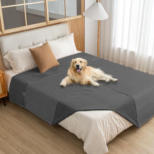 41ue KshfCL Amarrirose Wasserdichte Hundedecke,60X80Cm Outdoor Hundematte Waschbar Für Grosse Hunde,Flauschig Katze Ndecke Und Weich Beidseitiger Sofabezug-Schutz,Dunkelgrau+Grau