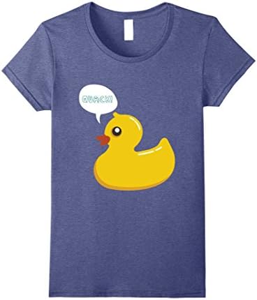 Womens Cute Rubber Duck T-shirt Bath Time Duck Tee Medium Heather Blue