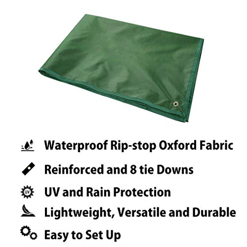 YINXN Camping Tarp, Waterproof Picnic Mat, Multifunction Tent Footprint with Drawstring Carrying Bag Ultralight Hammock Sunshade for Picnic, Hiking, Parks and Beach