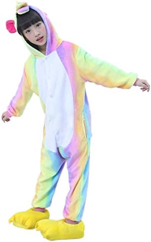 PingStore Adult Child Unisex Cartoon Animal Pegasus Unicorm Cute Pajamas And Slippers Anime Cosplay Costume Clothes Jumpsuit