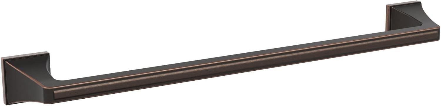 Amerock BH36023ORB | Oil Rubbed Bronze Towel Bar | 18 in (457 mm) Towel Rack | Mulholland | Bathroom Towel Holder | Bathroom Hardware | Bath Accessories — image 1