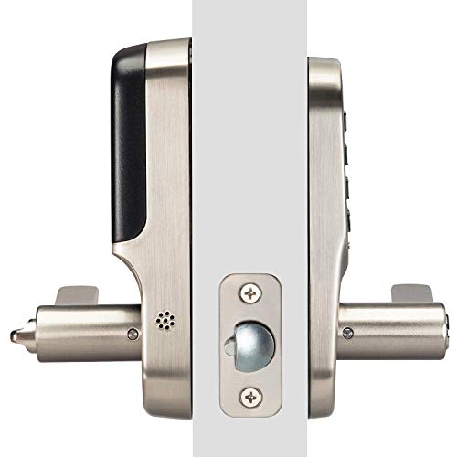 YALE SECURITY ASSURE LEVER – Z-WAVE SMART DOOR LEVER FOR KEYLESS ACCESS (FOR DOORS WITH NO DEADBOLT) – WORKS WITH RING ALARM, SAMSUNG SMARTTHINGS AND MORE -SATIN NICKEL – YRL216-ZW2-619