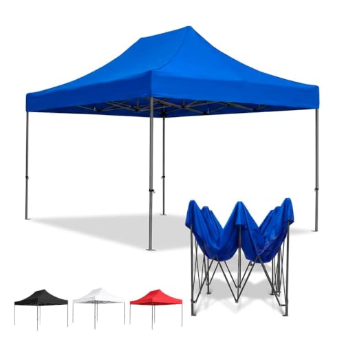 SELECTSHOP Carpa Toldo 2x3M Reforzado Plegable Impermeable Facil Armado Y Transporte para Jardín Casa Exterior Uso Rudo Acero Lona (Azul)