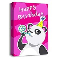 signwin-Canvas Wall Art-Cute Animal Portrait-Canvas Prints Home Artwork Decoration for Kids Bedroom,Bathroom - 12x18 inches