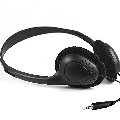 Kids Headphones Bulk 10 Pack for School Students Children Teen Boys Girls, HONGZAN Wholesale Disposable Headphones Classroom Earphones(Black)