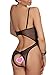 Lingerie for Women Sexy One-Piece Teddy Lingerie Bodysuit Lace Nightie (Medium (fits Like US Small), .Black)