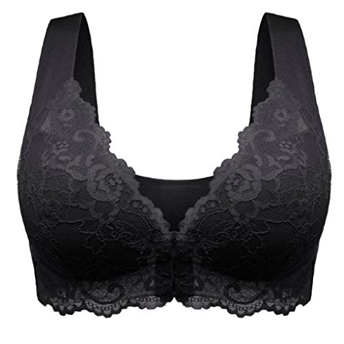Startview Women's Adjustable Sports Front Closure Extra-Elastic Breathable Lace Trim Bra