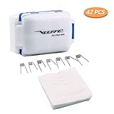 VEEAPE 42 Pieces Prespooled Coil Wire with Cotton, KAL A1 Material, 7 in 1 Prebuilt Coils Kit for Craft Hobby Use Resistance Wire