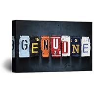 Canvas Wall Art License Plate Canvas Prints Home Artwork Decoration for Living Room,Bedroom - 12x18 inches