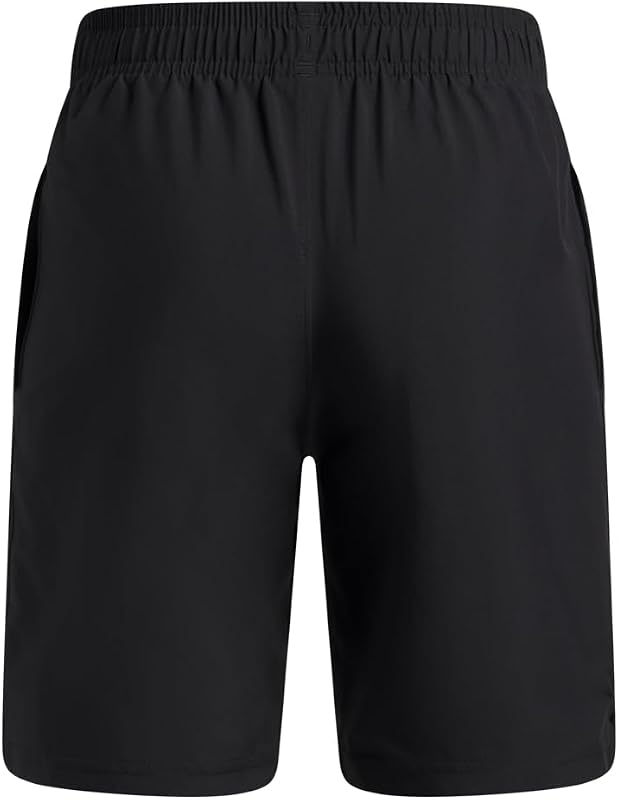 Garçon UA Tech Woven Wordmark Shorts, Noir, Rouge Venin, M EU