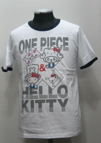 Amazon ワンピースxハローキティ コラボ 半袖 Tシャツ 白 ｌ Tシャツ カットソー 通販