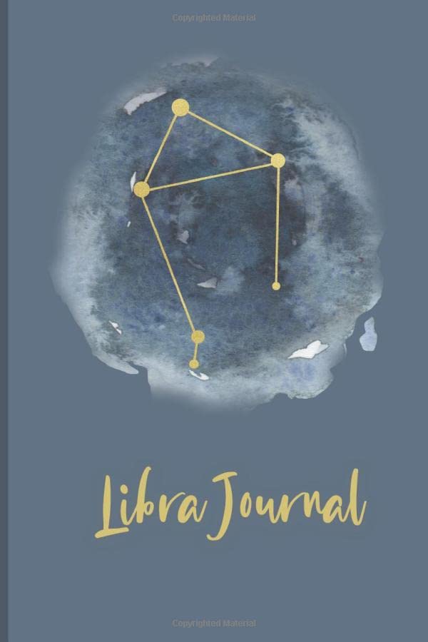 Libra Journal: Wide Ruled Paper 6 X 9 Inches with 100 Pages - Libra Zodiac Constellation Watercolor