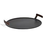 Made In Cookware - Seasoned 17" Round Carbon Steel Griddle - Professional Cookware - Crafted in Sweden - Induction Compatible