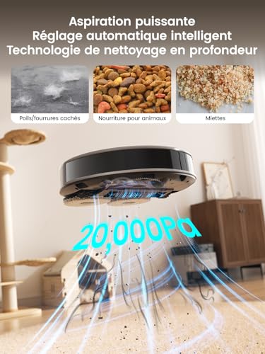 Lefant M3 Max Robot Vacuum Cleaner Washer 20,000 Pa, Multifunctional Station, Double Rotary Mop 200 RPM & 9mm Releasable, dToF Navigation, Obstacle Avoidance PSD, 220min, 5G/2.4G