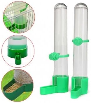 2Pcs Bird Drinker Parrot Food Feeder Watering Clip Aviary Budgie Lovebirds Canary