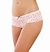Dreamgirl womens Scalloped Stretch Lace Low-rise Crotchless Boyshort Underwear, Vintage Pink, Large US