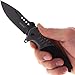 Grand Way Folding Tactical Knife - Spring Assisted Pocket Knives - Stainless Steel Blade with Black Plastic Handle - Best Urban Tourist Knife for Travel Hiking Survival 6783 T