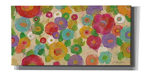 Epic Graffiti 'Bohemian Bouquet I' by Silvia Vassileva, Canvas Wall Art, 40"x20"