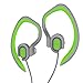 Sports Headphones Detachable Earhook Earphones with Microphone,Stereo Sweatproof Earbuds for Gym Running Workout Jogging, Wired Earphones Ear Buds for iPhone iPod Samsung (Green)