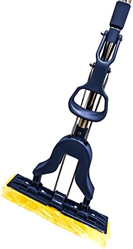 American Market Super Absorbent Sponge Mop With Telescopic Extendable Handle. Handle Extends From 35'' Up to 49'' Long. Perfect For Mopping Home, Kitchen, Bathroom, Tile, Windows, and More (Blue)