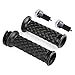 7/8 Inch Motorcycle Universal Rubber Black/Brown Handlebar Hand Grip Bar End for Cafe Racer Bobber Clubman Custom (Grip Bar End Black)