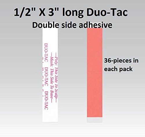 DUO TAC TAPE 1/2 X 3 X 36 STRIPS WIG HAIR PIECE TAPE by WALKER DUO TAC