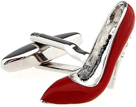 Mens Cufflinks Red Enamel Womens High Heal Shoe Cuff Links B1215
