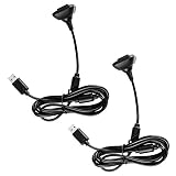 2Pack 6Ft Charging Cable for Xbox 360, Wireless Controller USB Charging Cable Compatible with Microsoft Xbox360 / Xbox 360 Slim Wireless Game Controllers (Color: 2PCS)