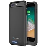iPhone 8 Plus / iPhone 7 Plus Battery Case, Maxboost [Atomic Power] 4000mAh iPhone 8 Plus Charger / iPhone 7 Plus Charger Rechargeable Extended Battery Cases [Apple MFi Certified] (Black)