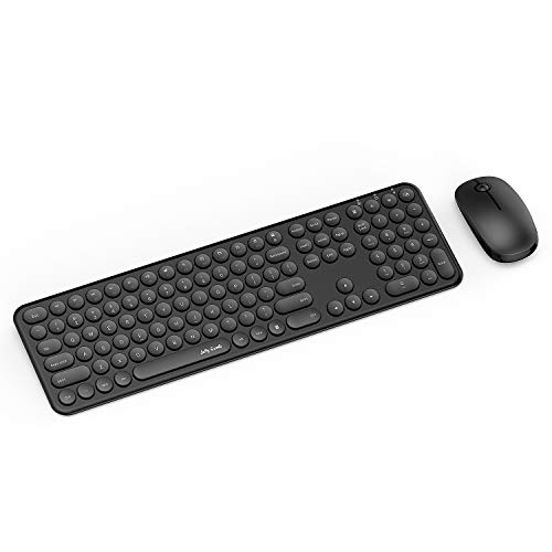 Wireless Keyboard and Mouse Combo, Jelly Comb 2.4GHz FullSize Compact