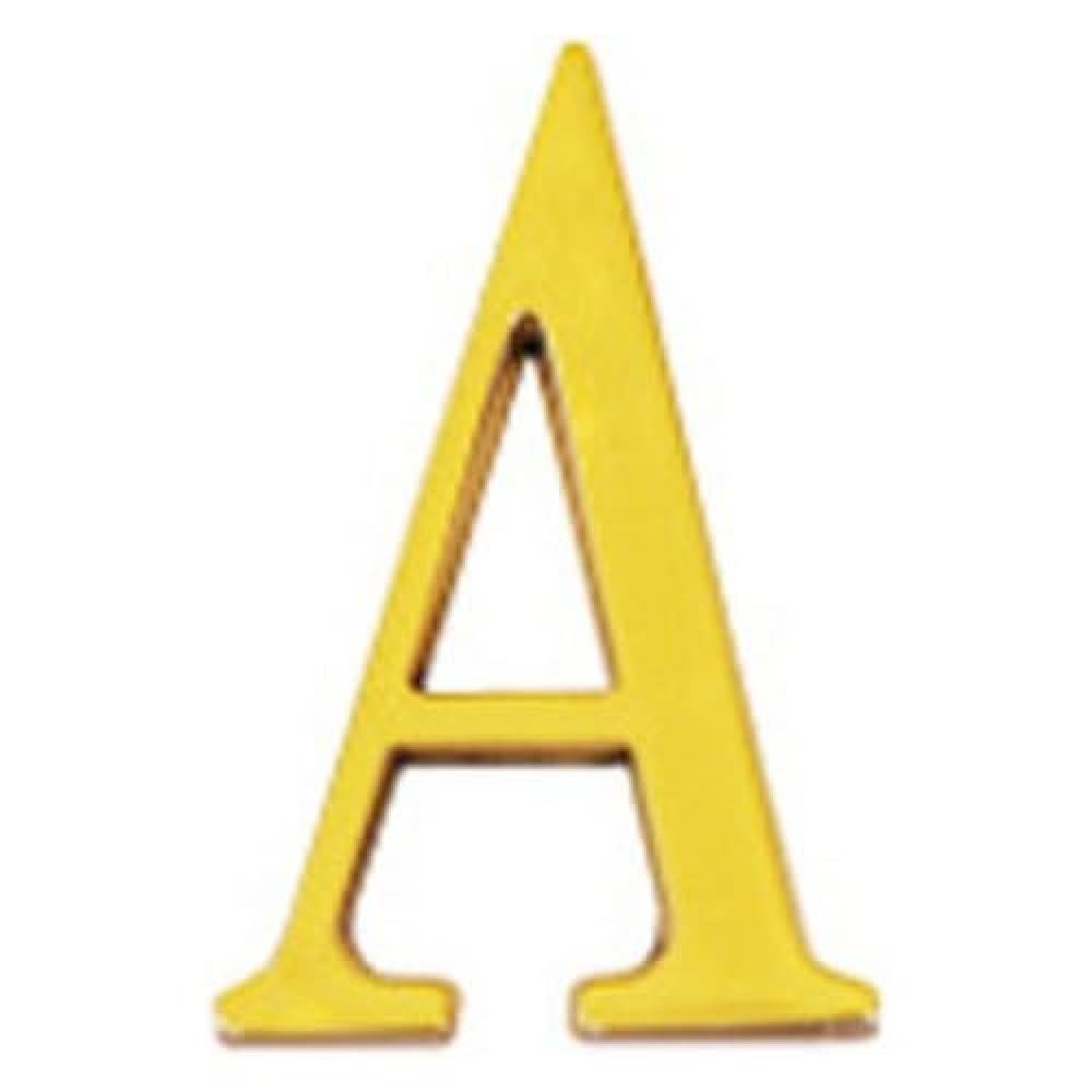 Wolfpack 5320050 Brass Letter "A" 10 cm with Hidden Screws (Blister 1 Piece)