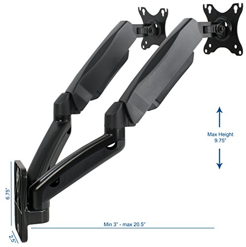 VIVO Black Height Adjustable Gas Spring 