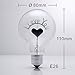 DarkSteve - I Love You Decorative Light Bulb - Edison Light Bulb, Antique Vintage Style Light, G80 Size, E26 Base, Non-Dimmable (3w/110v)