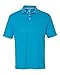 Hanes mens X-Temp Performance Polo Shirt,Neon Blue Heather,Large