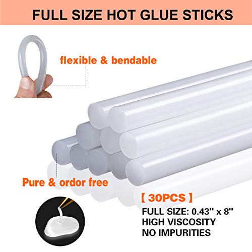 Hot Glue Gun, Genround 100W Professional Hot Glue Gun with Glue Sticks 30pcs and Carry Case, Industrial Hot Melt Glue Gun Full Size Glue Stick, Hot Glue for Gun for DIY Arts Crafts Repairs - Thumbnail 3