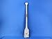 Hampton Nautical Wooden Rustic Whitewash Squared Oar with Hooks, 24