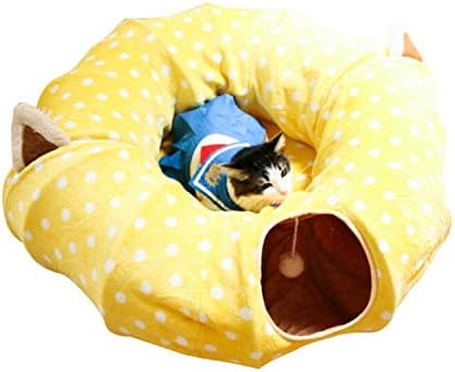 Hzg折りたたみストレージキャットチャンネルのパズル猫のおもちゃトンネル 仕様 円形 ピンク 楽しいファッション Color Yellow B086mpbgfz 4 725円 人気海外一番 100 品質保証 全品送料無料 即日出荷 Sale開催中