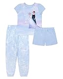 Disney Girls' 3-Piece Loose-fit Pajama Set, Soft