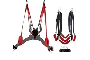 Door Sex Swing with Seat - New Leather Cushion Thick Fluff,with Adjustable Straps,Sex Door Love Slings Bondage Restraints for