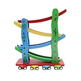 Maggift Ramp Racer,Wooden Ramp Car Toy for Kids, 4 Cars
